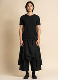 Double-Layer Samurai Hakama Pants, front view on model
