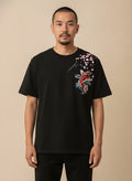 Embroidered Koi Fish T-Shirt, front view on model