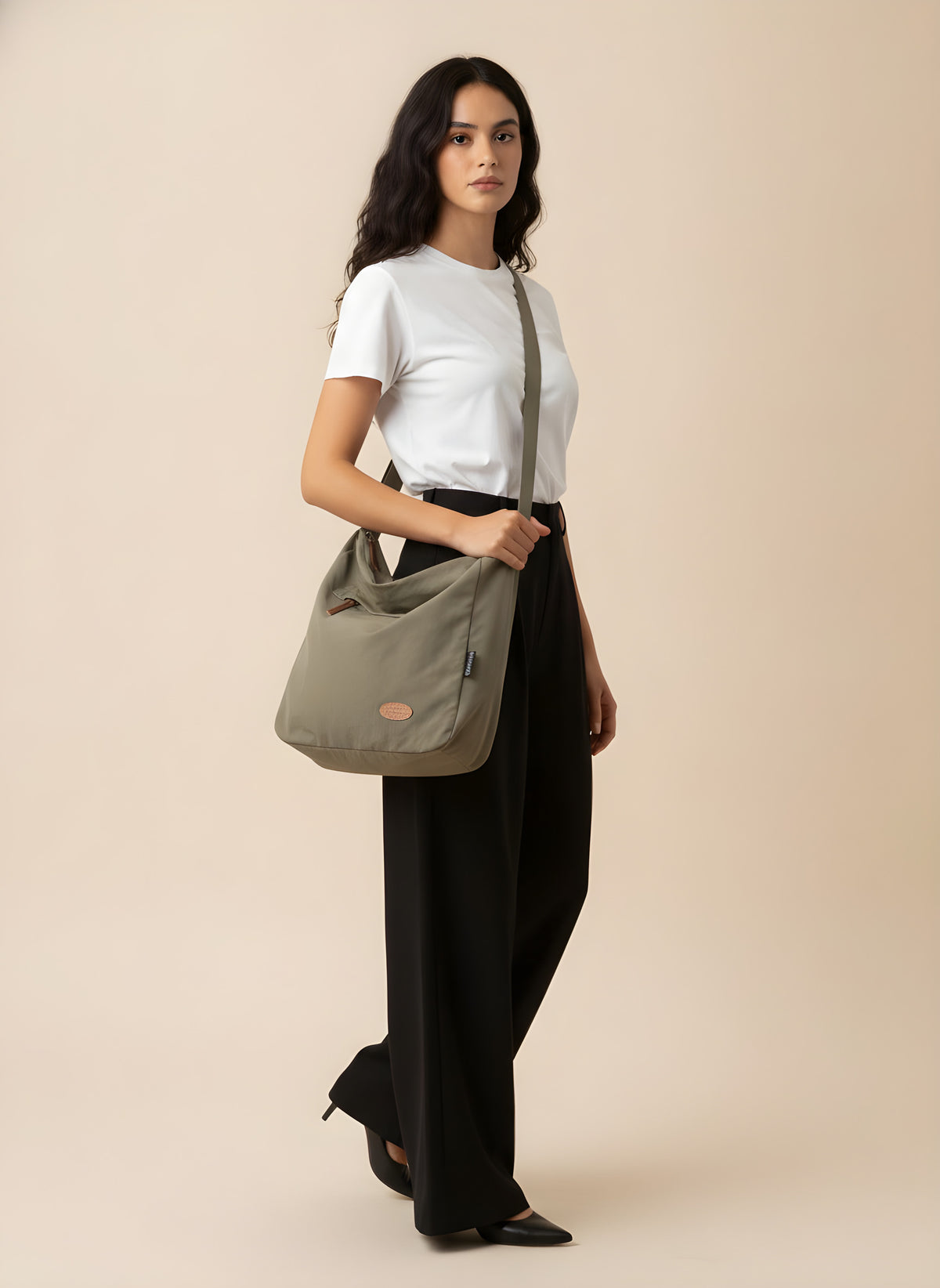Large Japanese-Style Shoulder Bag, side view